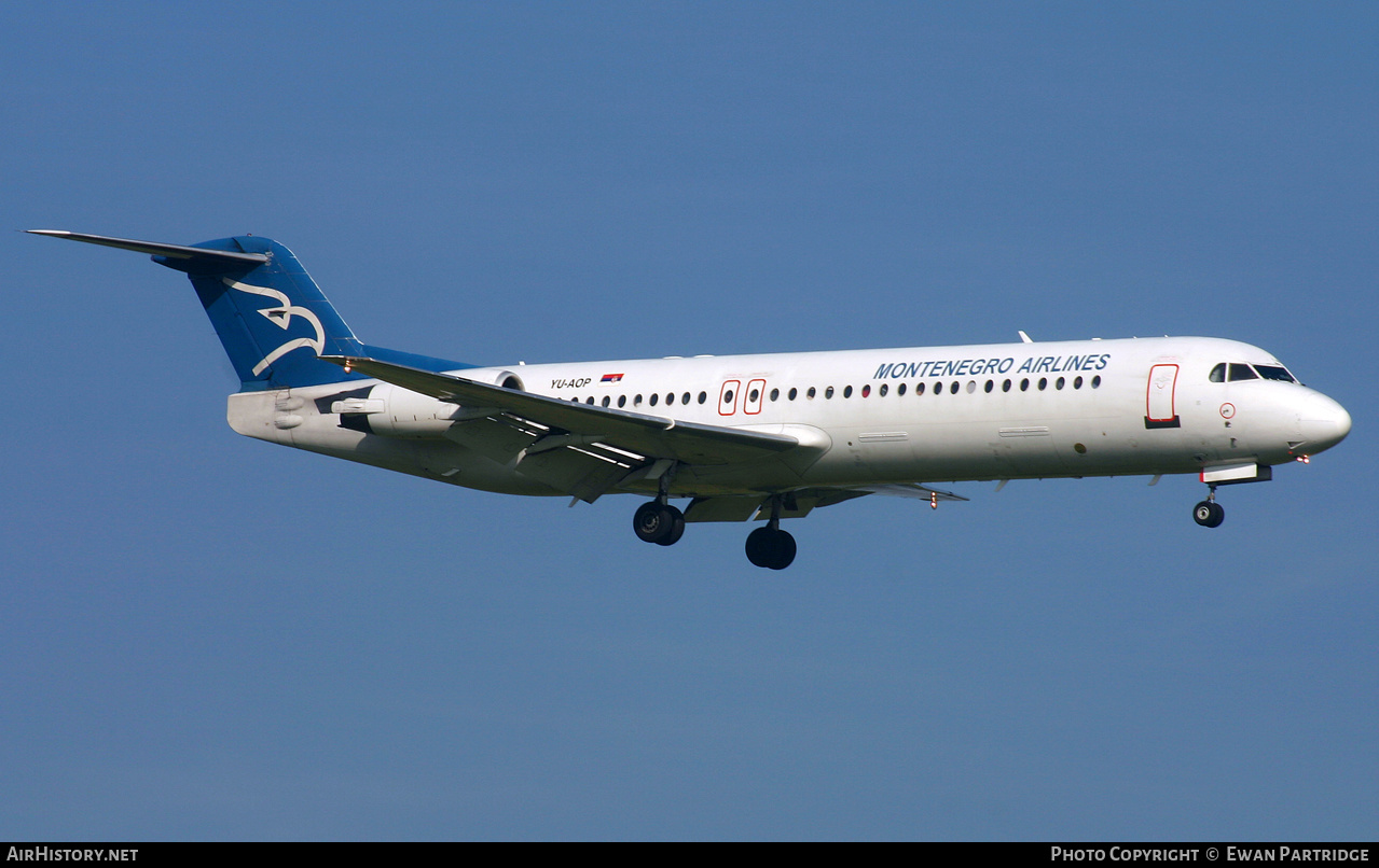 Aircraft Photo of YU-AOP | Fokker 100 (F28-0100) | Montenegro Airlines | AirHistory.net #494706
