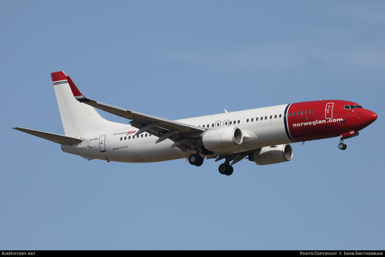 Aircraft Photo of LN-NIN | Boeing 737-81M | Norwegian | AirHistory.net #494789