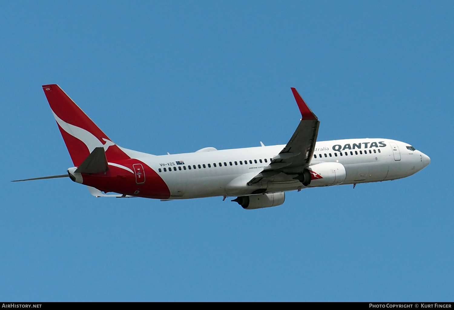 Aircraft Photo of VH-VZS | Boeing 737-838 | Qantas | AirHistory.net #495020