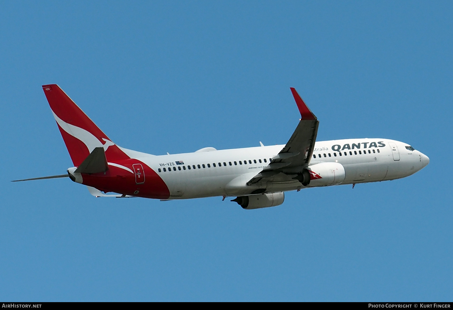 Aircraft Photo of VH-VZS | Boeing 737-838 | Qantas | AirHistory.net #495020