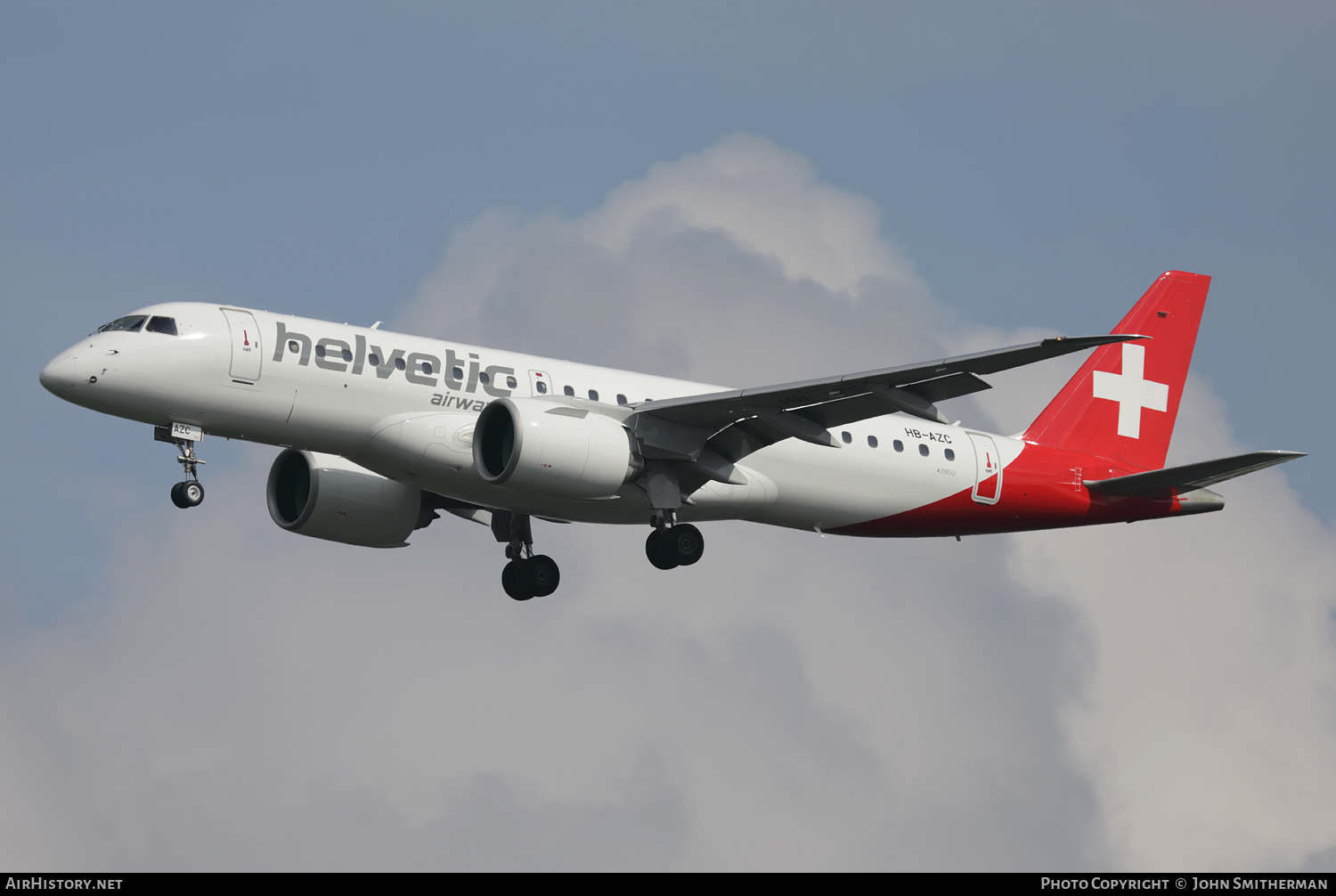 Aircraft Photo of HB-AZC | Embraer 190-E2 (ERJ-190-300) | Helvetic Airways | AirHistory.net #495190