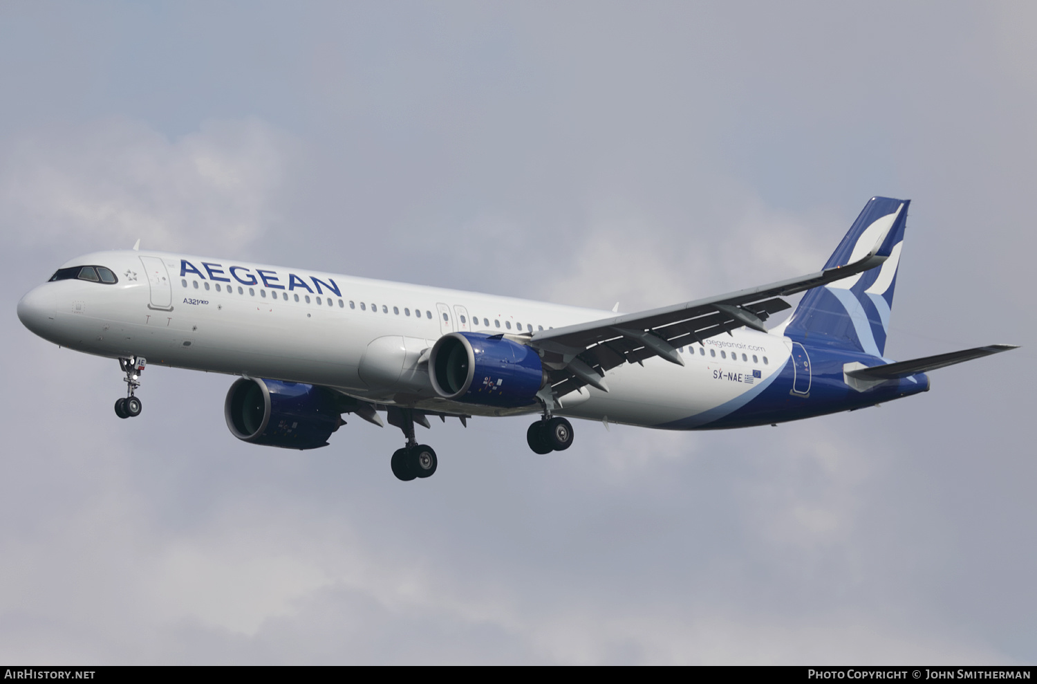 Aircraft Photo of SX-NAE | Airbus A321-271NX | Aegean Airlines | AirHistory.net #495200