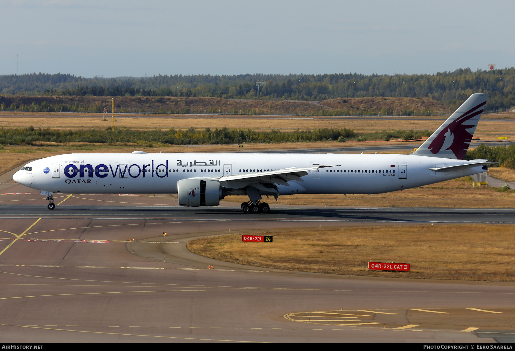 Aircraft Photo of A7-BAB | Boeing 777-3DZ/ER | Qatar Airways | AirHistory.net #495428