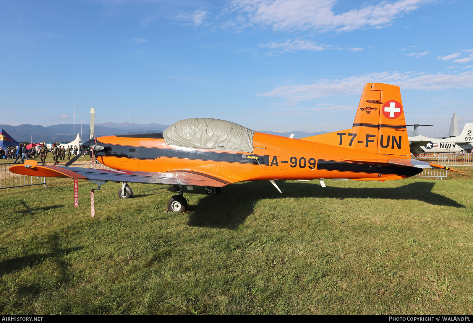 Aircraft Photo of T7-FUN / A-909 | Pilatus PC-7 | FFA Museum - Fliegermuseum Fahrzeugmuseum Altenrhein | Switzerland - Air Force | AirHistory.net #495451