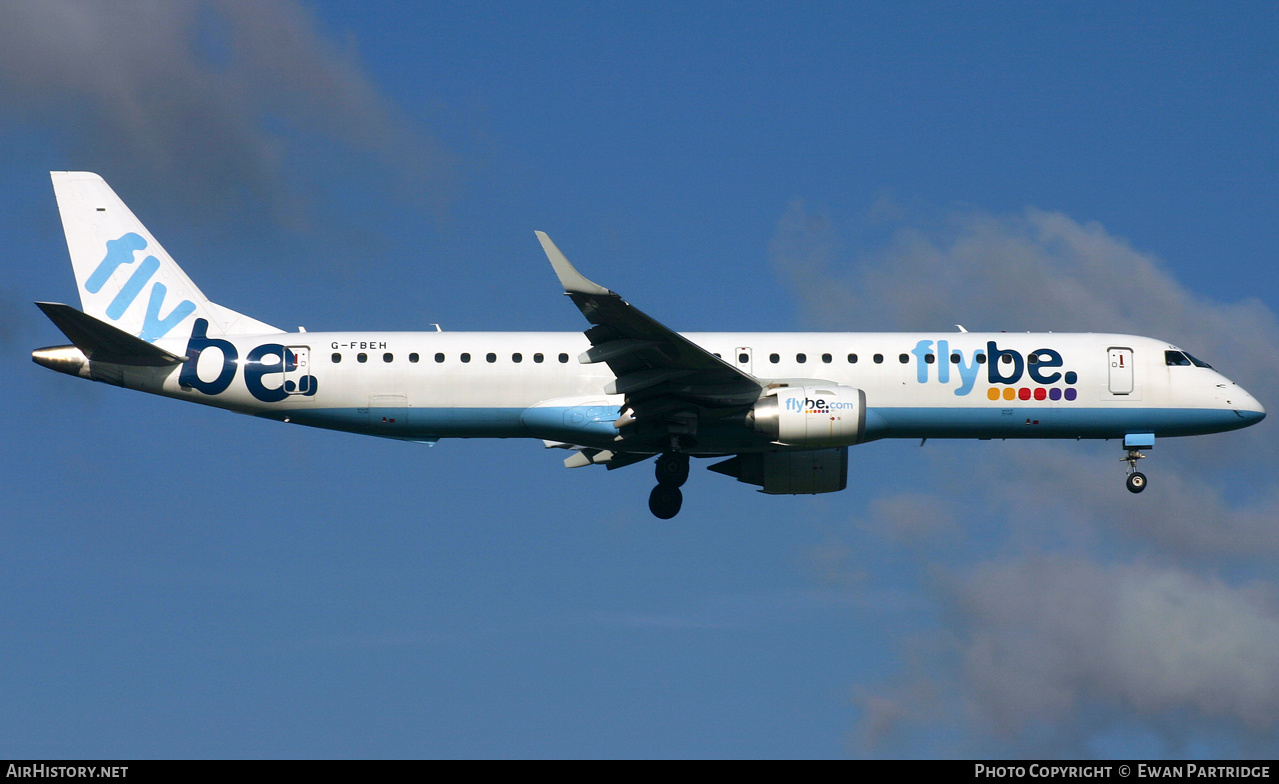 Aircraft Photo of G-FBEH | Embraer 195LR (ERJ-190-200LR) | Flybe | AirHistory.net #495508