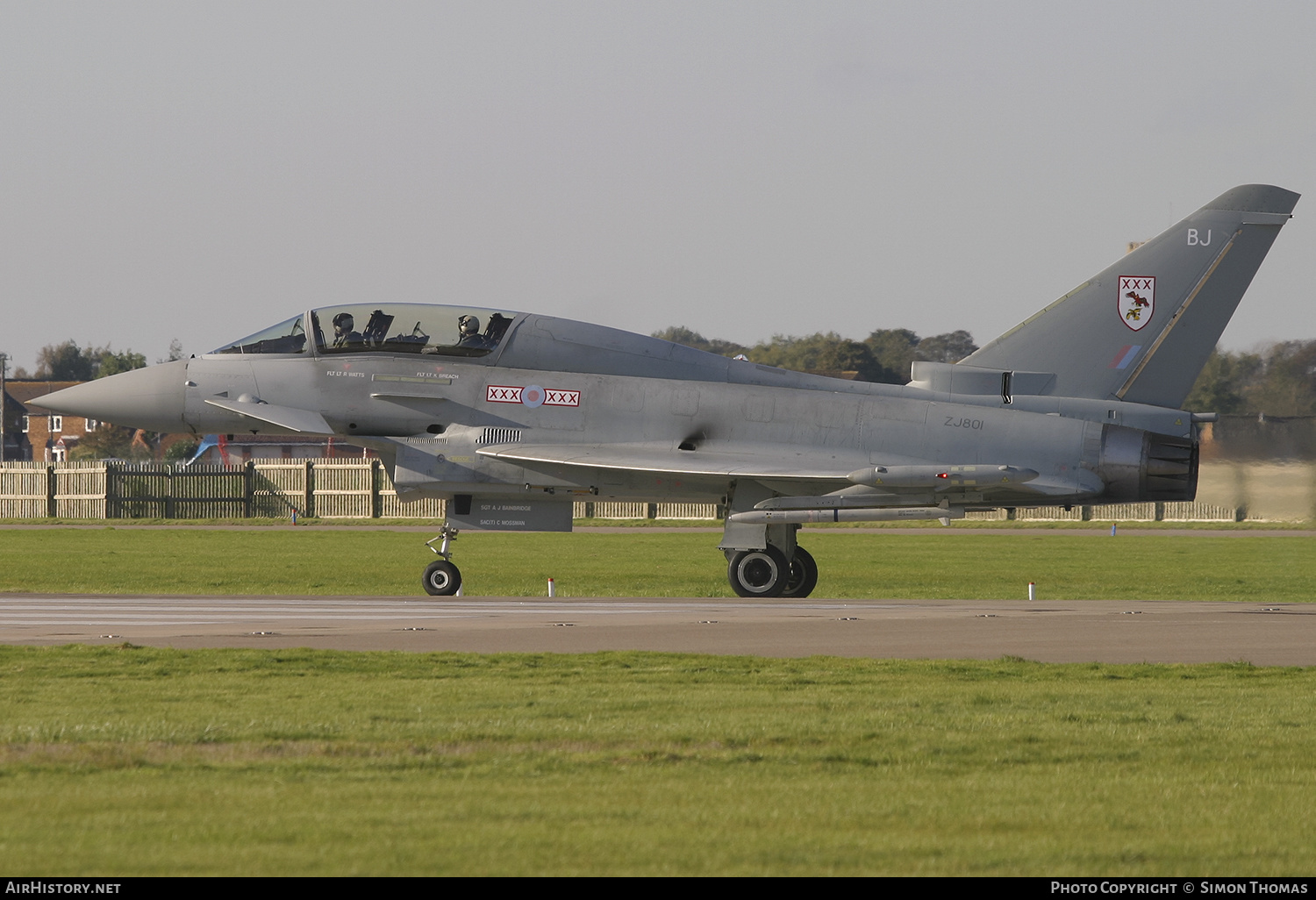 Aircraft Photo of ZJ801 | Eurofighter EF-2000 Typhoon T3 | UK - Air Force | AirHistory.net #495514