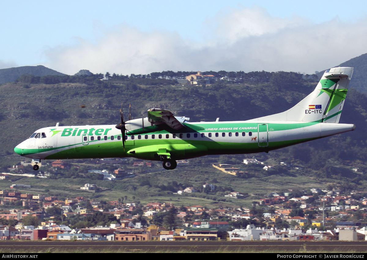 Aircraft Photo of EC-IYC | ATR ATR-72-500 (ATR-72-212A) | Binter Canarias | AirHistory.net #495543