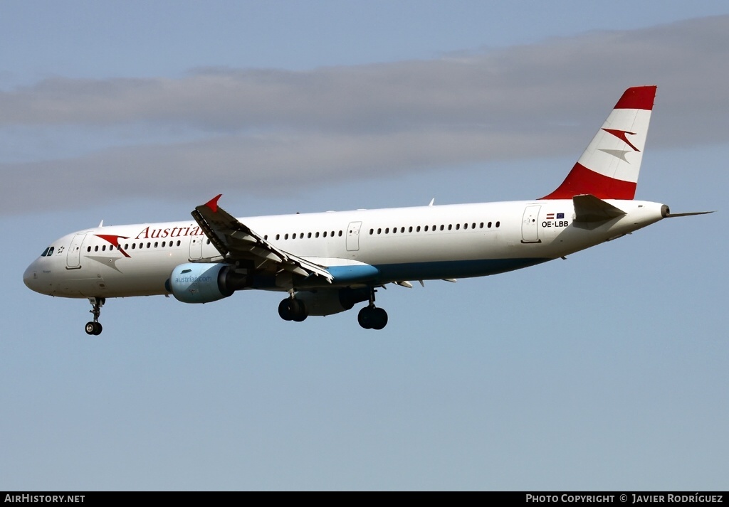 Aircraft Photo of OE-LBB | Airbus A321-111 | Austrian Airlines | AirHistory.net #495618