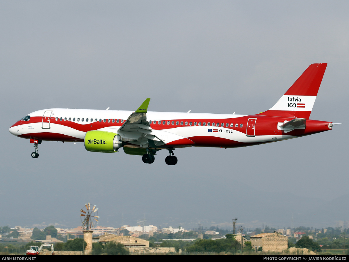 Aircraft Photo of YL-CSL | Airbus A220-371 (BD-500-1A11) | AirBaltic | AirHistory.net #495628