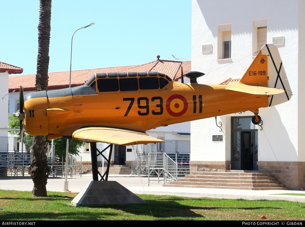 Aircraft Photo of E.16-199 | North American T-6G Texan | Spain - Air Force | AirHistory.net #495710