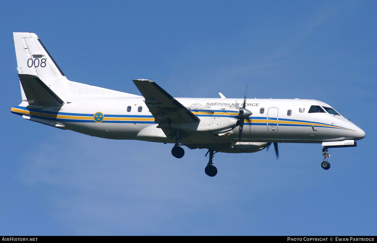 Aircraft Photo of 100008 | Saab Tp100C (340B/Plus) | Sweden - Air Force | AirHistory.net #495824