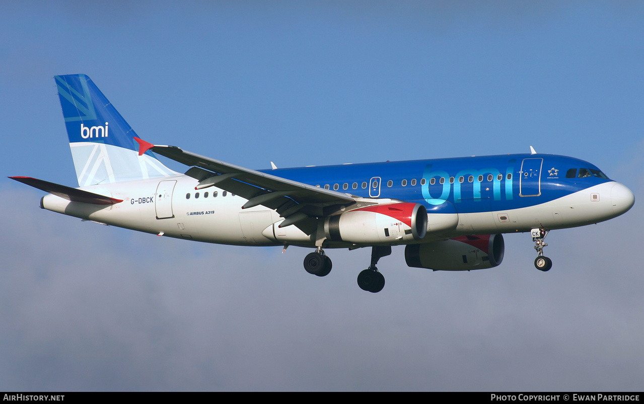 Aircraft Photo of G-DBCK | Airbus A319-131 | BMI - British Midland International | AirHistory.net #495829