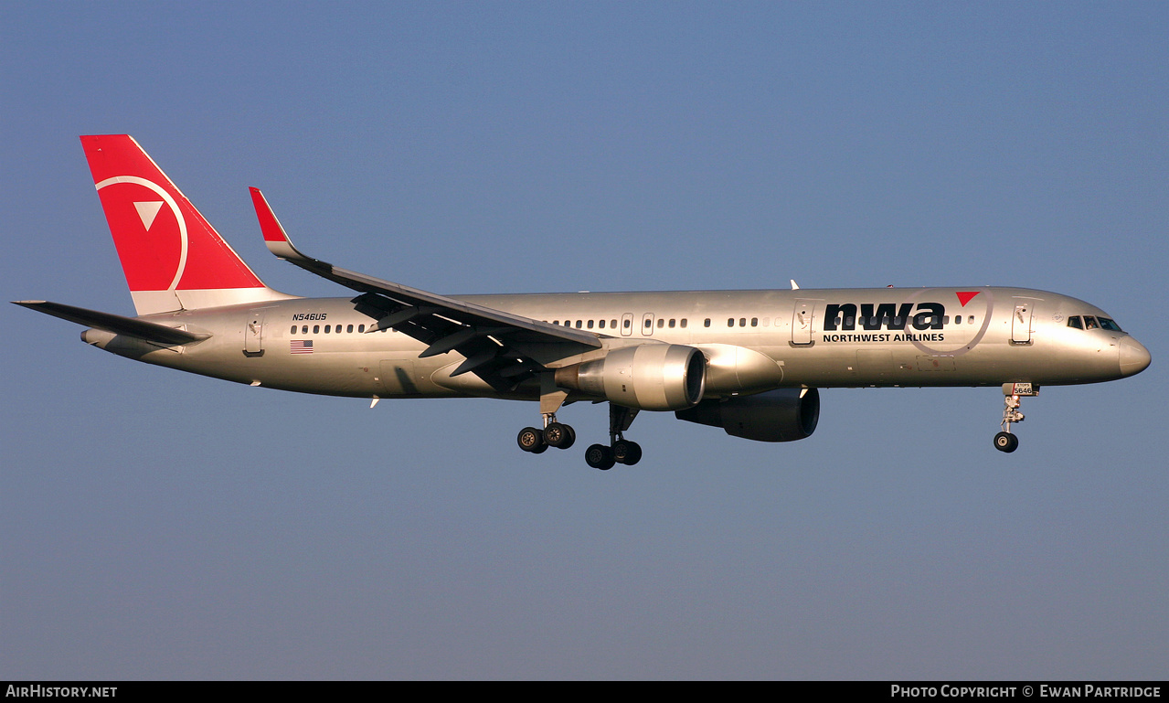 Aircraft Photo of N546US | Boeing 757-251 | Northwest Airlines | AirHistory.net #495847