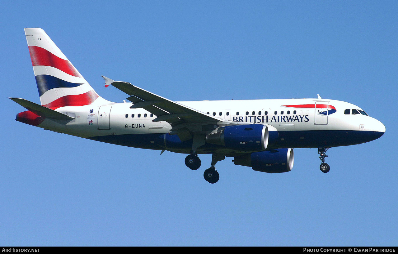 Aircraft Photo of G-EUNA | Airbus A318-121 | British Airways | AirHistory.net #495865