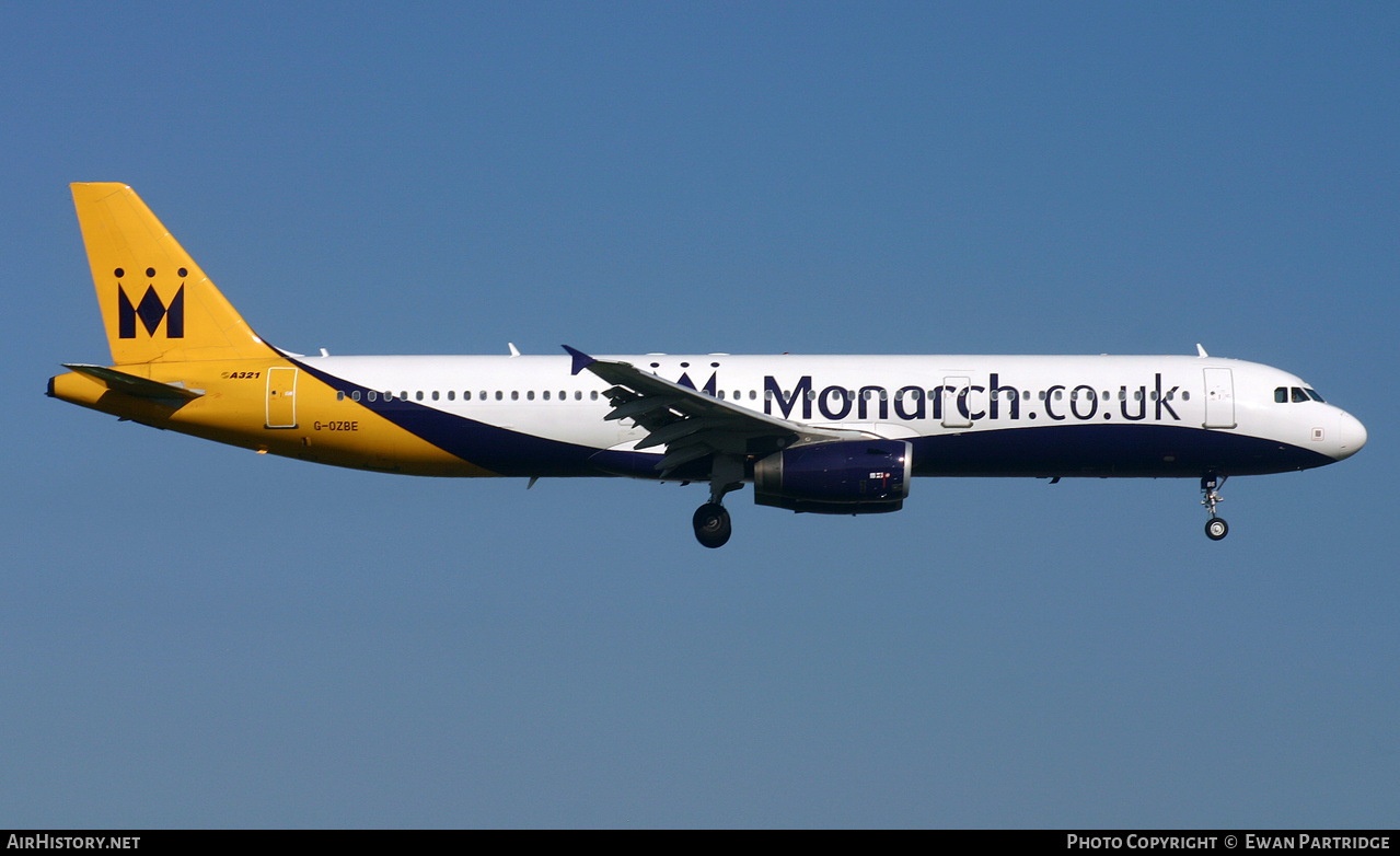 Aircraft Photo of G-OZBE | Airbus A321-231 | Monarch Airlines | AirHistory.net #495984