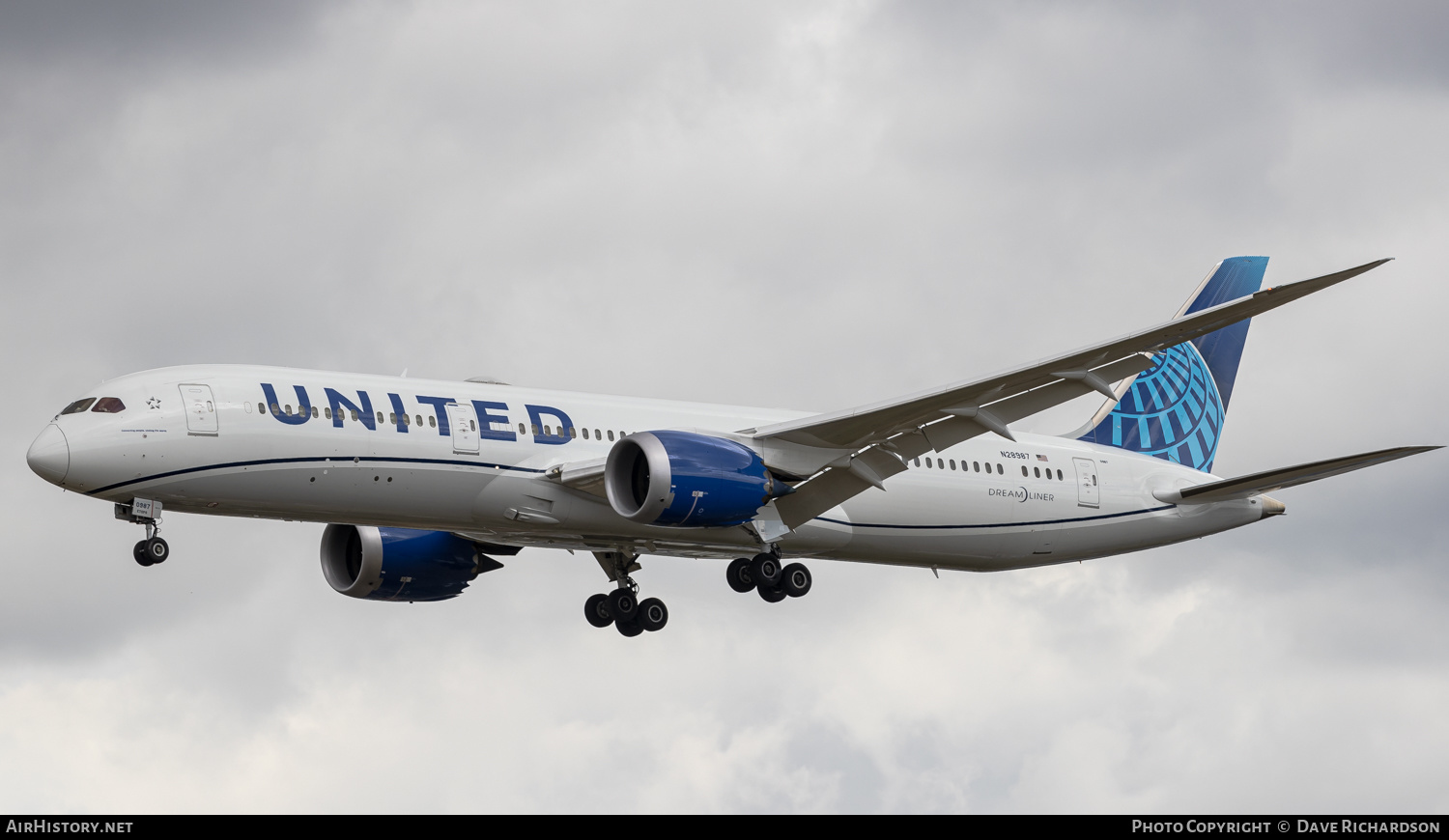 Aircraft Photo of N28987 | Boeing 787-9 Dreamliner | United Airlines | AirHistory.net #496007
