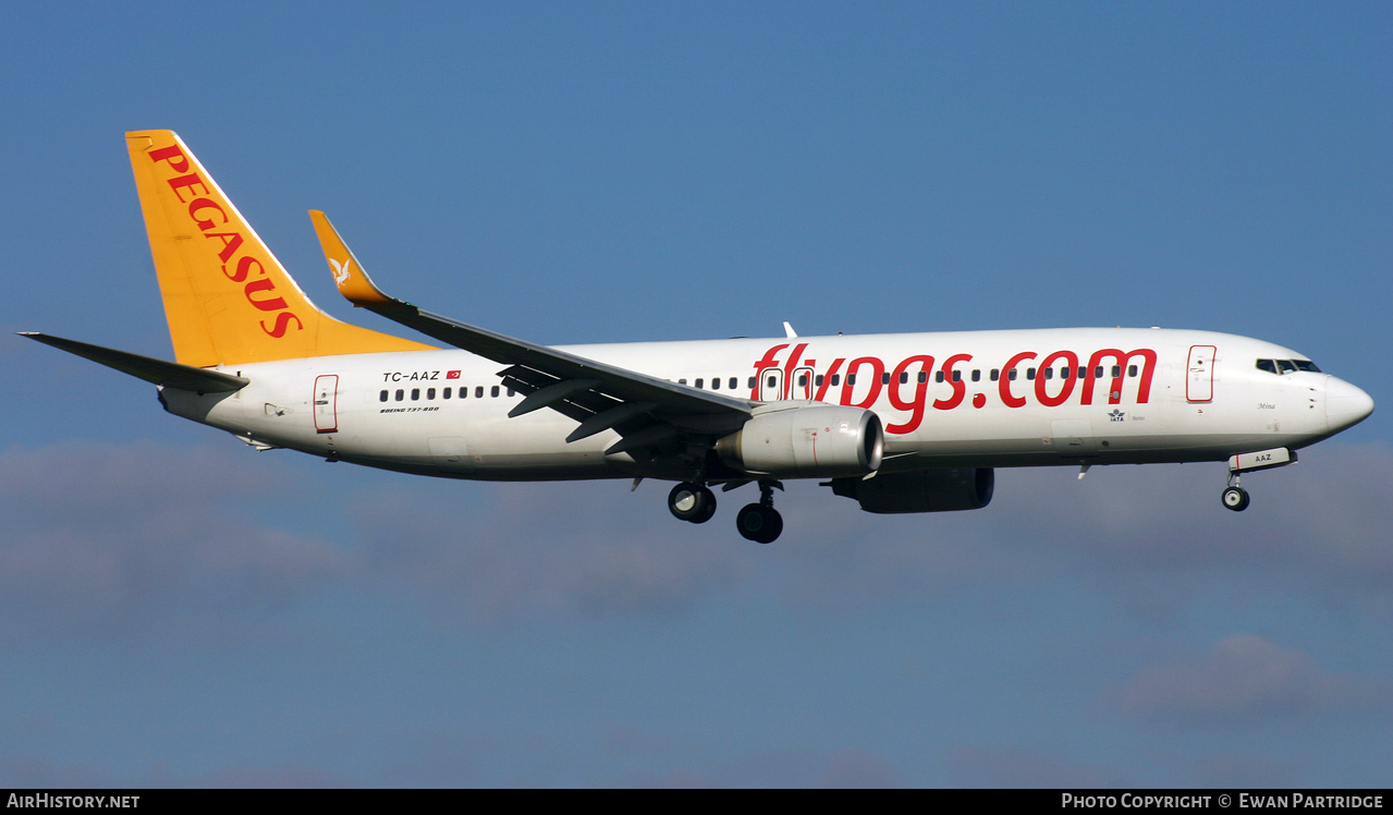 Aircraft Photo of TC-AAZ | Boeing 737-82R | Pegasus Airlines | AirHistory.net #496023