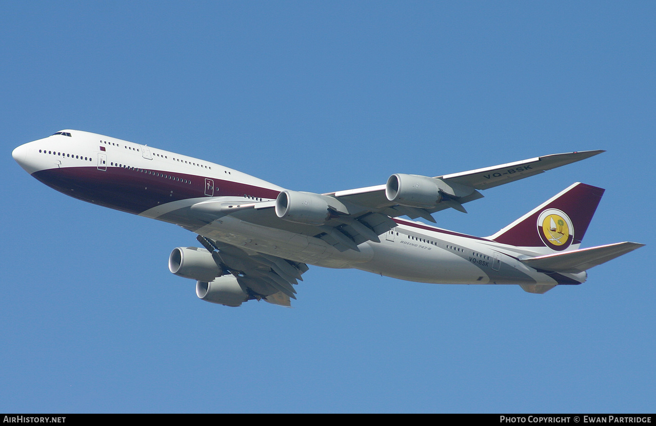 Aircraft Photo of VQ-BSK | Boeing 747-8ZV BBJ | AirHistory.net #496268