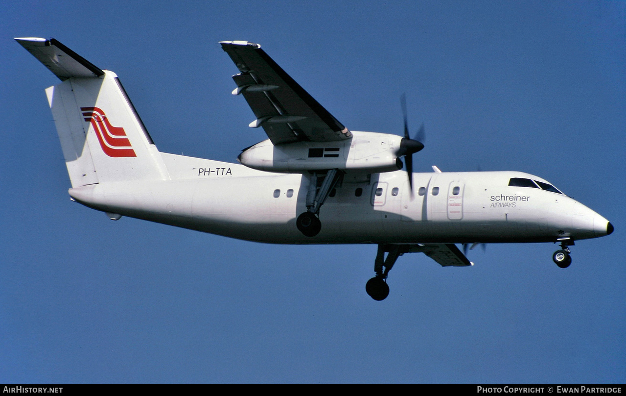 Aircraft Photo of PH-TTA | De Havilland Canada DHC-8-102 Dash 8 | Schreiner Airways | AirHistory.net #496276