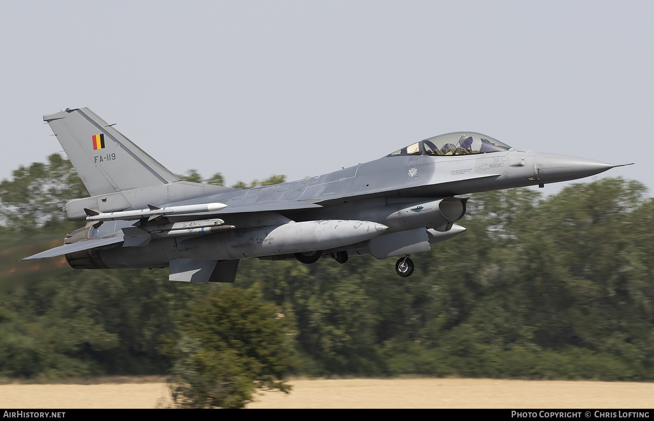 Aircraft Photo of FA119 | General Dynamics F-16AM Fighting Falcon | Belgium - Air Force | AirHistory.net #496342