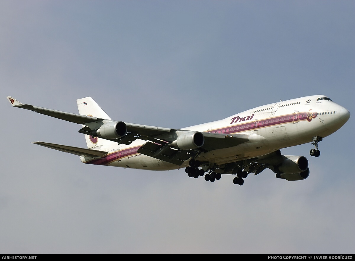 Aircraft Photo of HS-TGA | Boeing 747-4D7 | Thai Airways International | AirHistory.net #496349