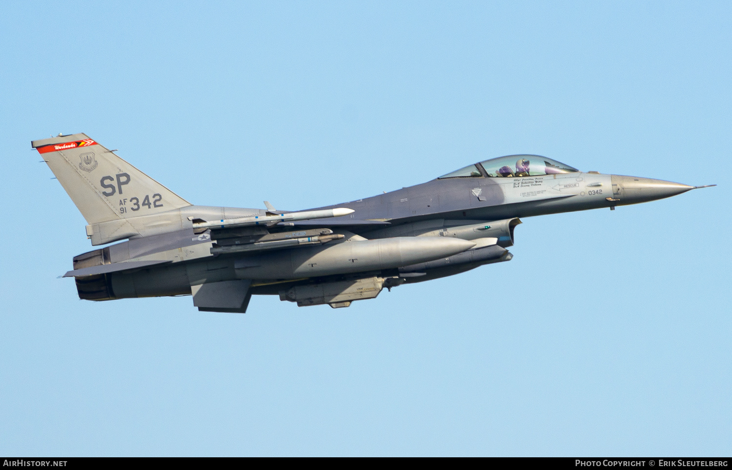 Aircraft Photo of 91-0342 / AF91-342 | General Dynamics F-16CM Fighting Falcon | USA - Air Force | AirHistory.net #496398