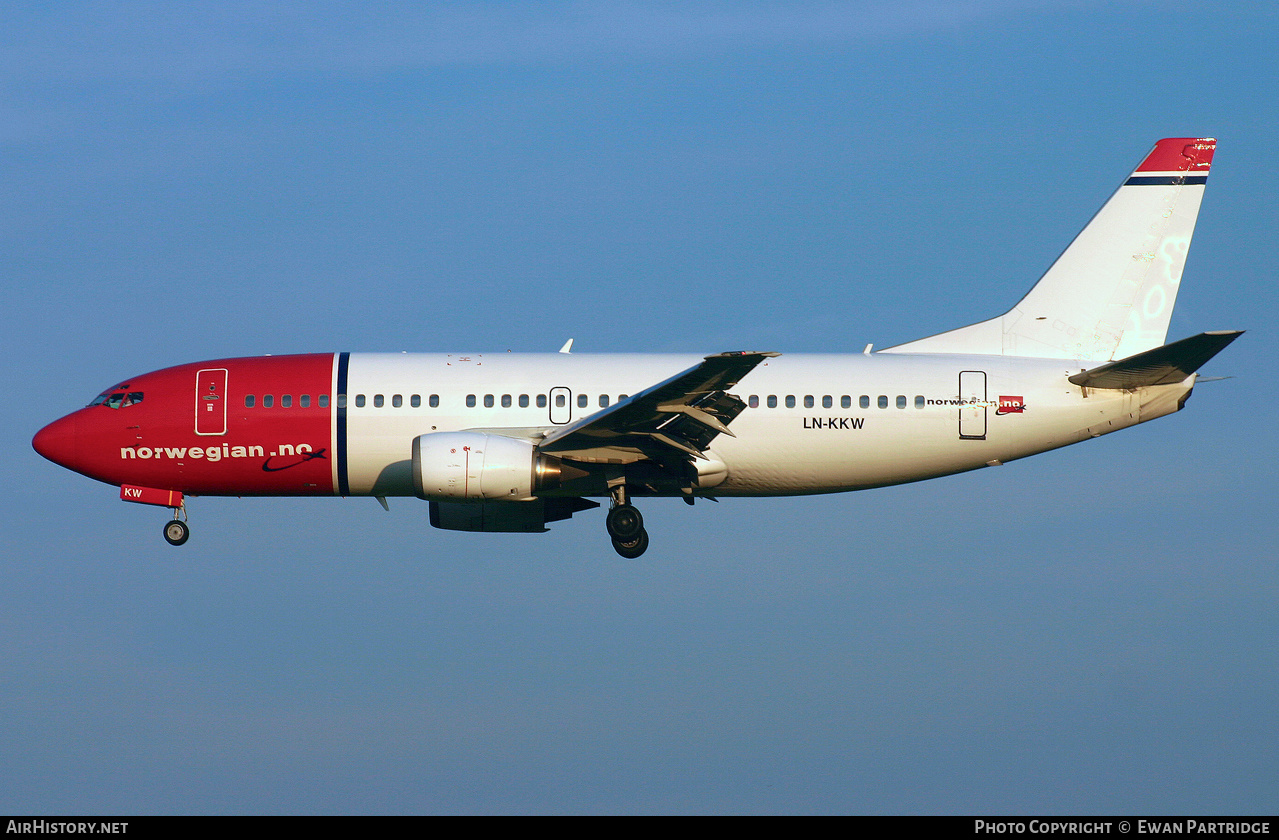 Aircraft Photo of LN-KKW | Boeing 737-3K9 | Norwegian | AirHistory.net #496462