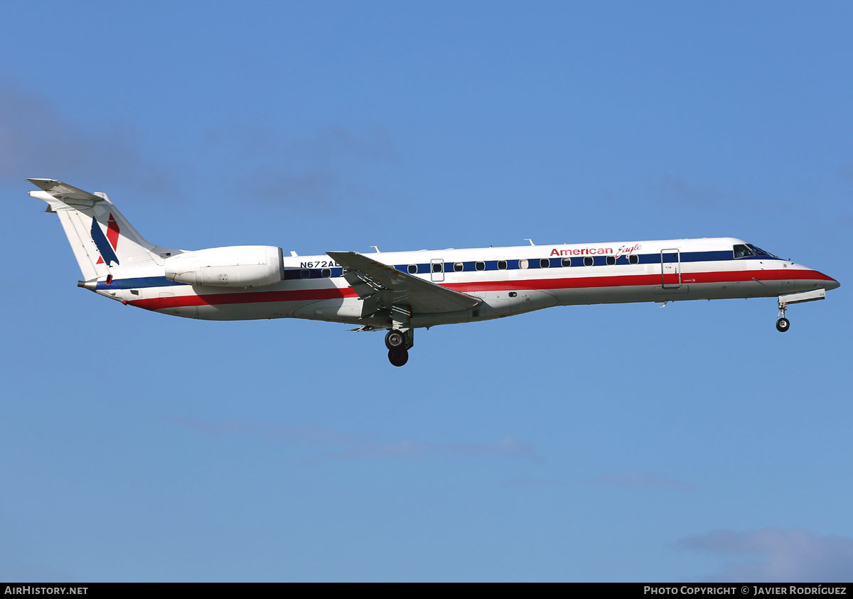 Aircraft Photo of N672AE | Embraer ERJ-145LR (EMB-145LR) | American Eagle | AirHistory.net #496509