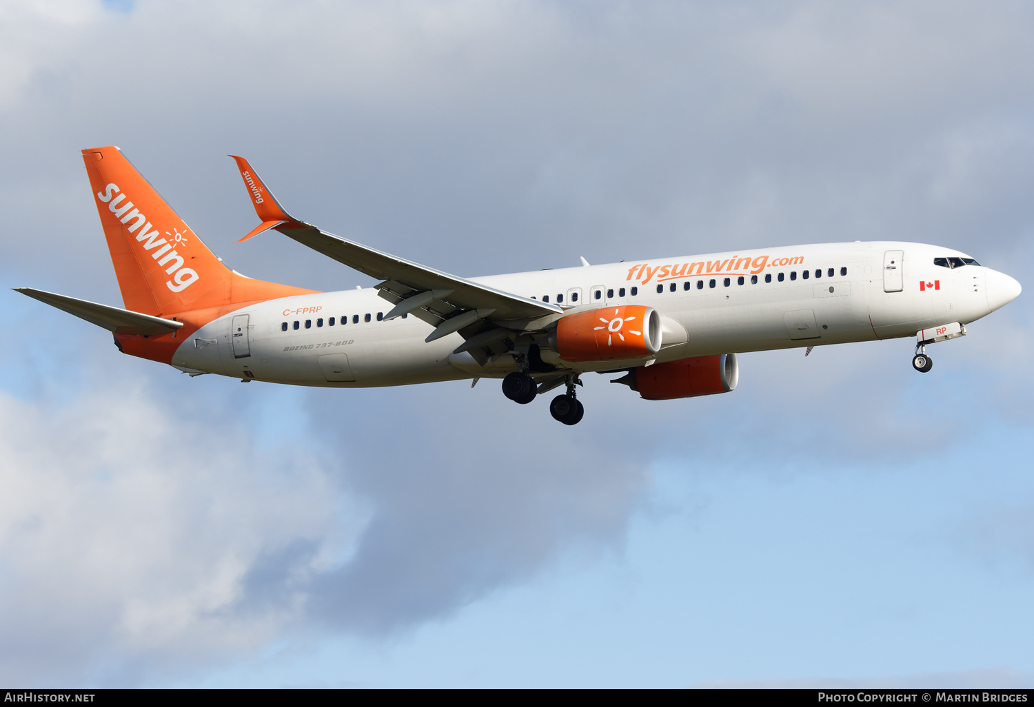 Aircraft Photo of C-FPRP | Boeing 737-8FH | Sunwing Airlines | AirHistory.net #496567