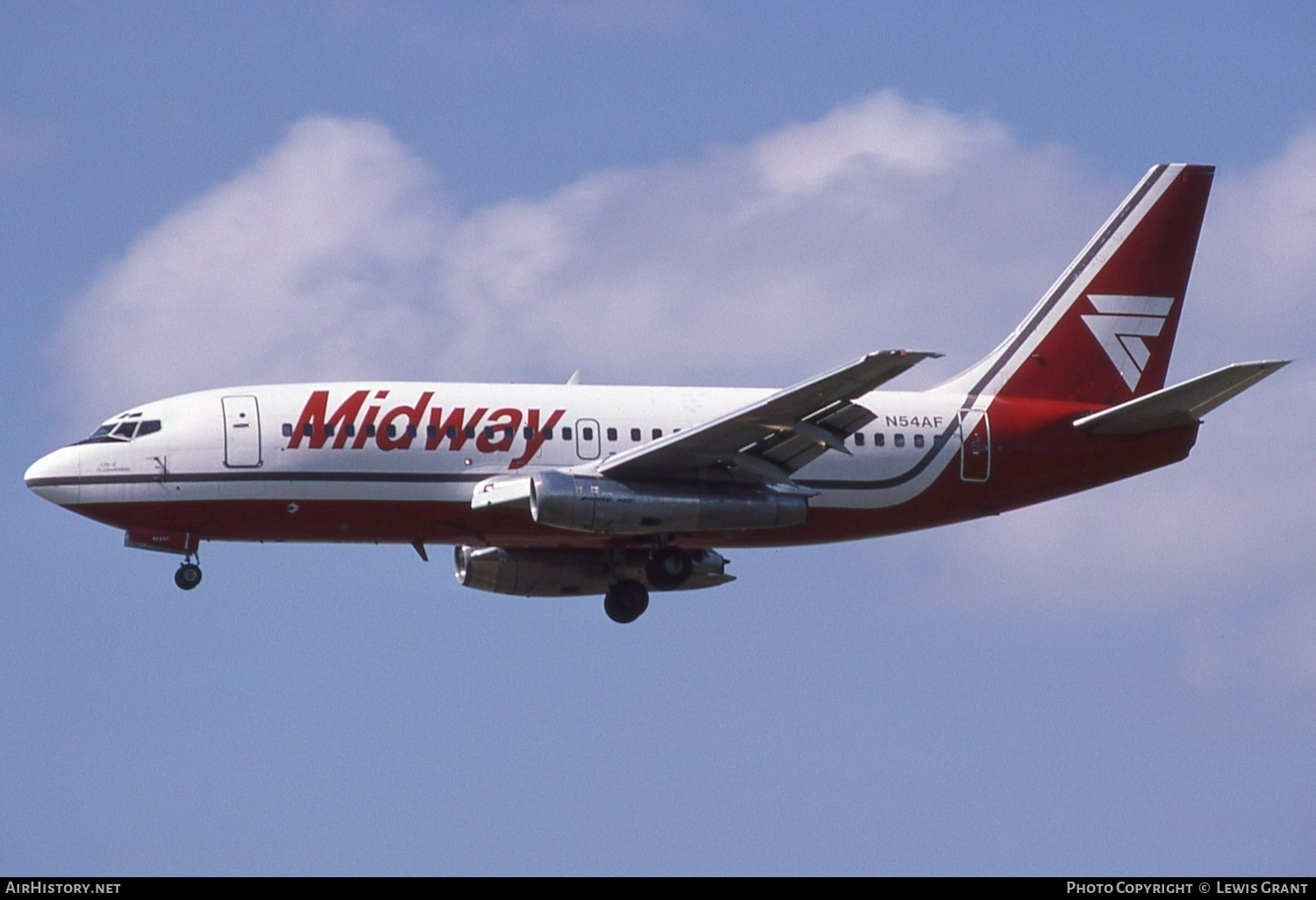 Aircraft Photo of N54AF | Boeing 737-2T4/Adv | Midway Airlines | AirHistory.net #496598