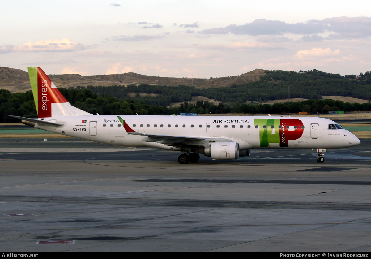 Aircraft Photo of CS-TPS | Embraer 190LR (ERJ-190-100LR) | TAP Air Portugal Express | AirHistory.net #496601