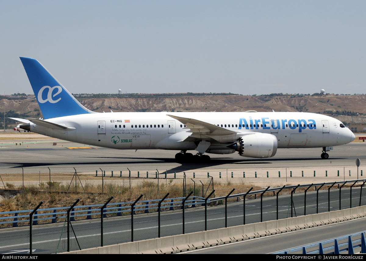 Aircraft Photo of EC-MIG | Boeing 787-8 Dreamliner | Air Europa | AirHistory.net #496802