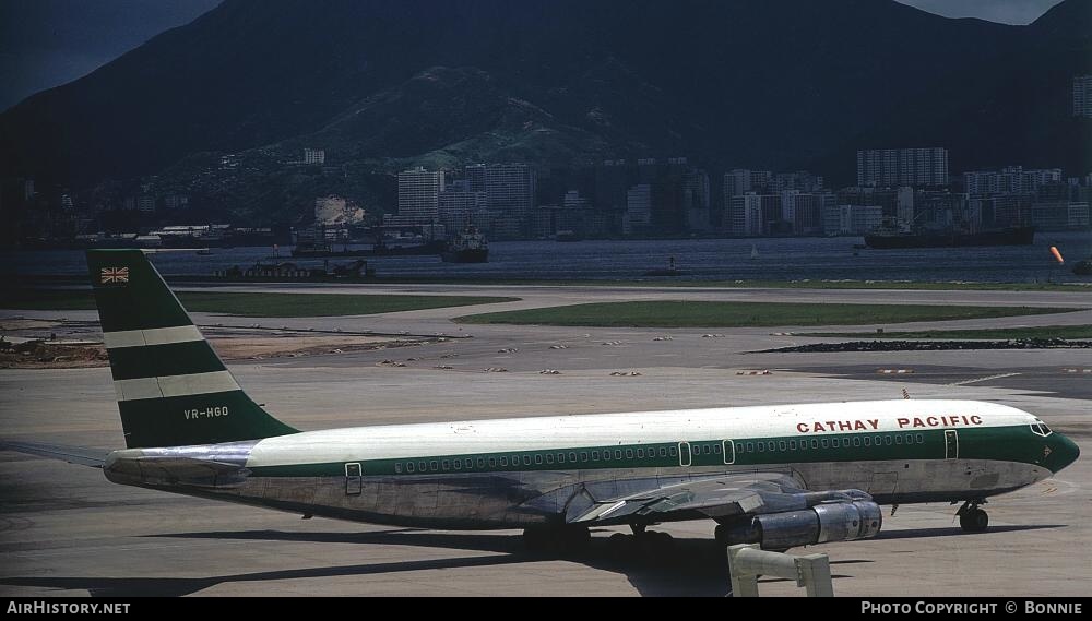Aircraft Photo of VR-HGO | Boeing 707-351B | Cathay Pacific Airways | AirHistory.net #496836