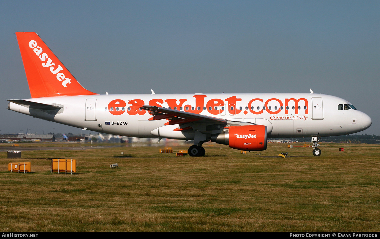Aircraft Photo of G-EZAG | Airbus A319-111 | EasyJet | AirHistory.net #496946