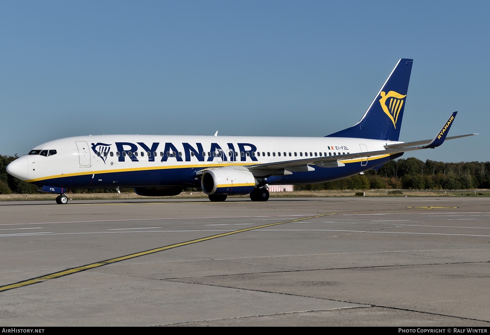Aircraft Photo of EI-FZL | Boeing 737-800 | Ryanair | AirHistory.net #497078