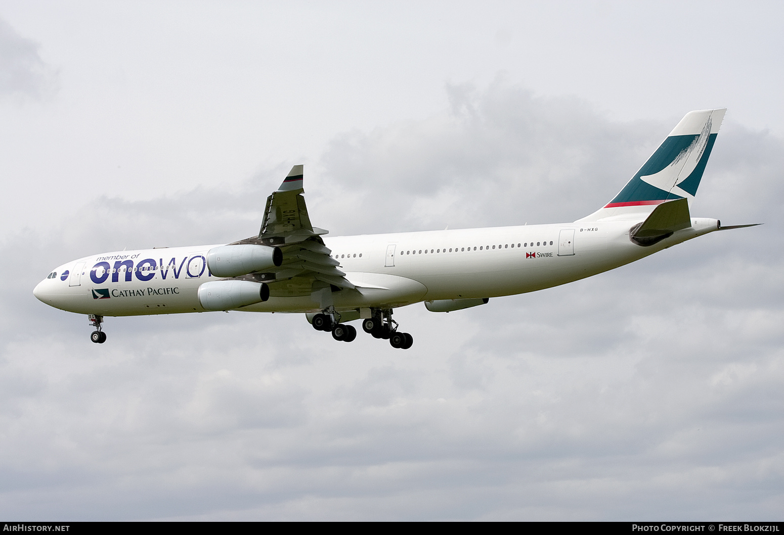Aircraft Photo of B-HXG | Airbus A340-313 | Cathay Pacific Airways | AirHistory.net #497092