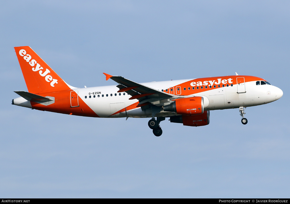 Aircraft Photo of G-EZGN | Airbus A319-111 | EasyJet | AirHistory.net #497131