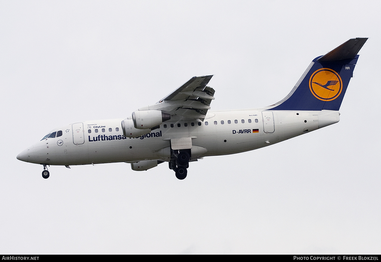 Aircraft Photo of D-AVRR | British Aerospace Avro 146-RJ85 | Lufthansa Regional | AirHistory.net #497209