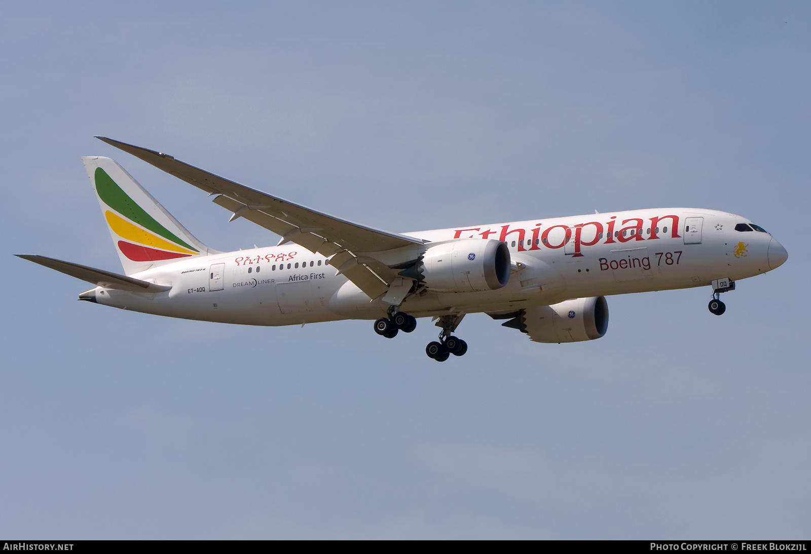 Aircraft Photo of ET-AOQ | Boeing 787-8 Dreamliner | Ethiopian Airlines | AirHistory.net #497230