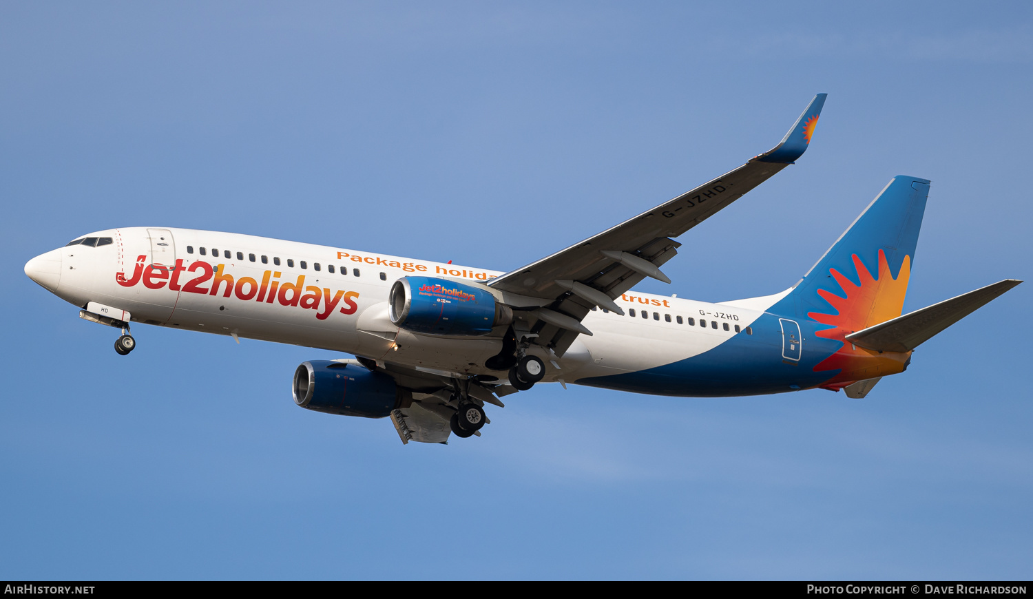 Aircraft Photo of G-JZHD | Boeing 737-808 | Jet2 Holidays | AirHistory.net #497318