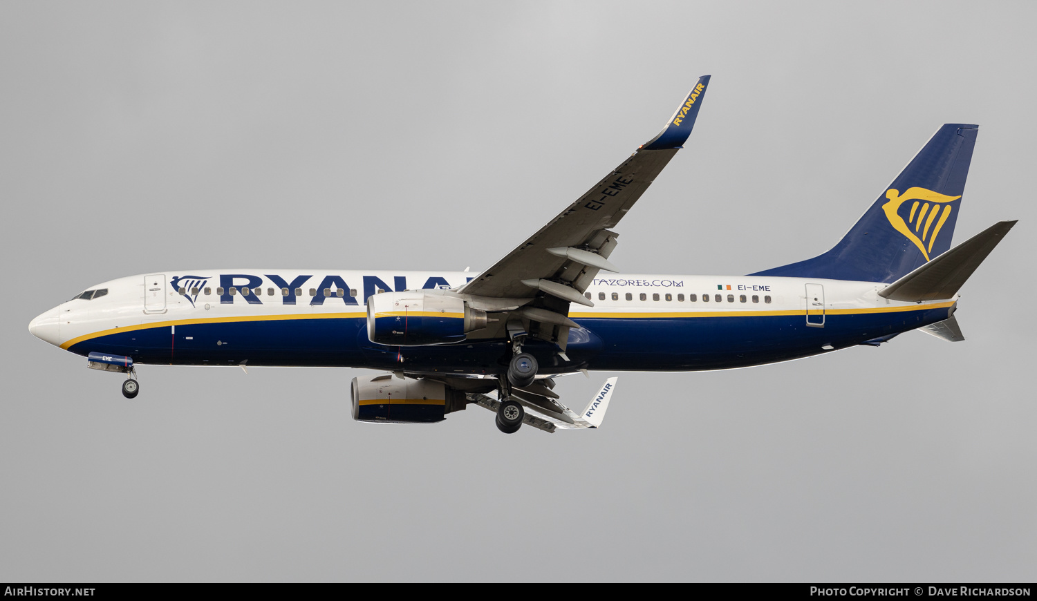 Aircraft Photo of EI-EME | Boeing 737-8AS | Ryanair | AirHistory.net #497337