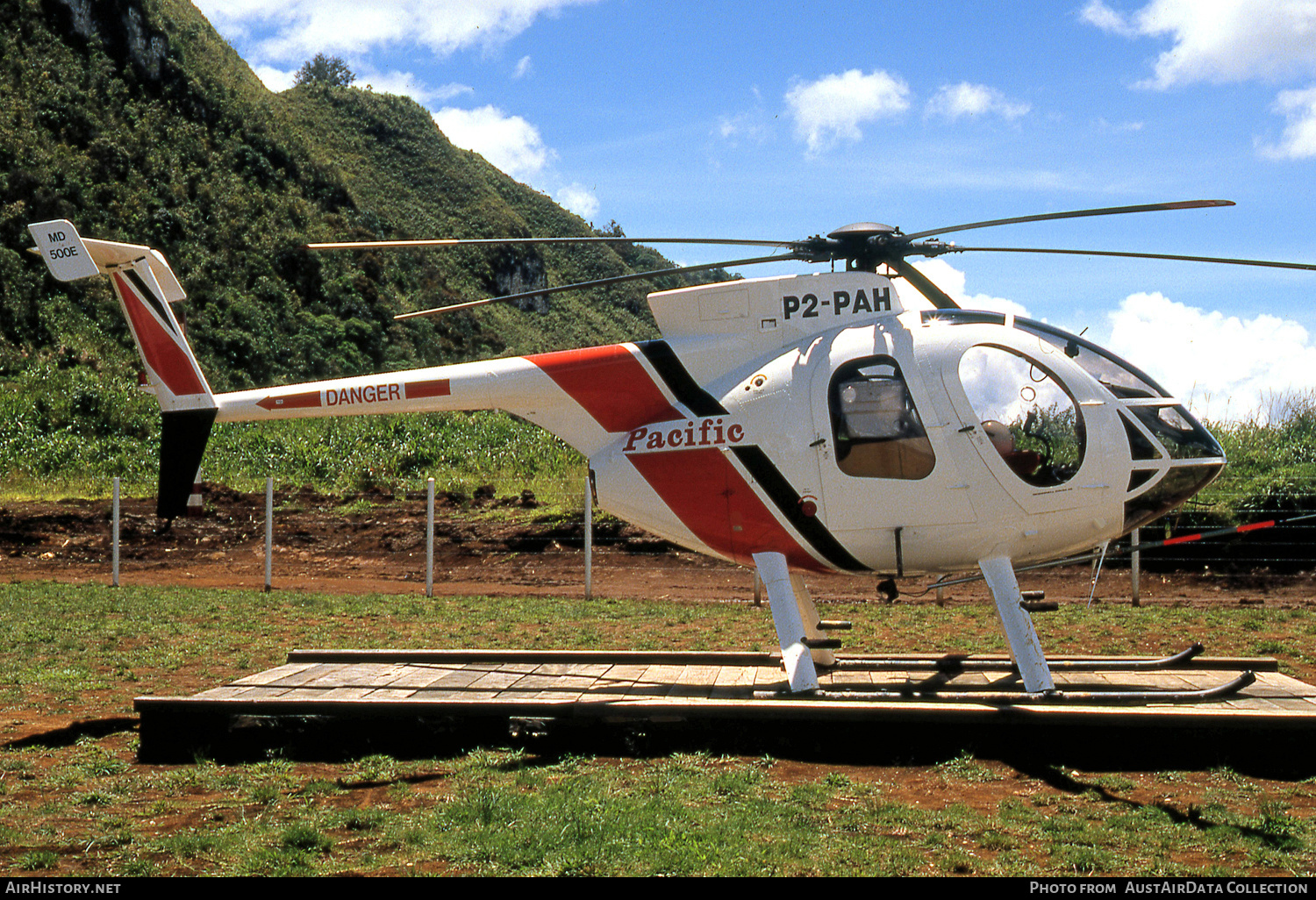 Aircraft Photo of P2-PAH | McDonnell Douglas MD-500E (369E) | Pacific Helicopters | AirHistory.net #497441