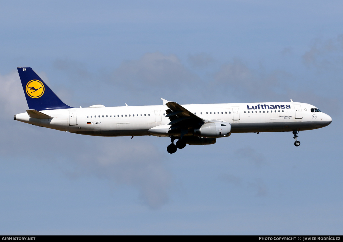 Aircraft Photo of D-AISN | Airbus A321-231 | Lufthansa | AirHistory.net #497486