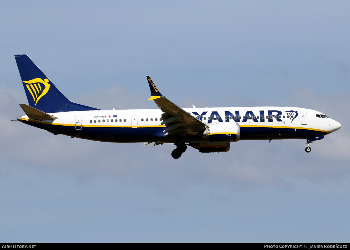Aircraft Photo of 9H-VUS | Boeing 737-8200 Max 200 | Ryanair | AirHistory.net #497520