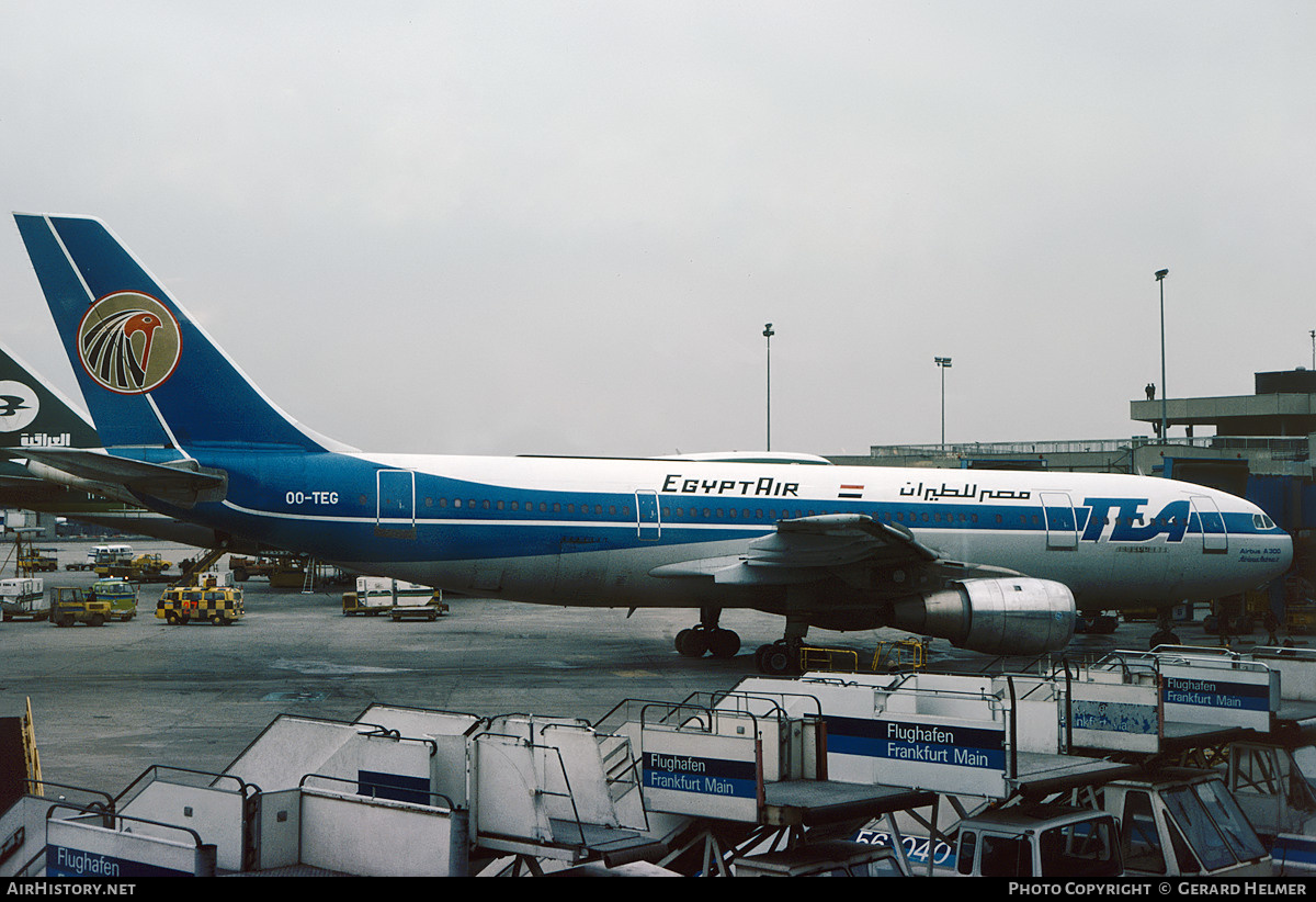 Aircraft Photo of OO-TEG | Airbus A300B4-2C | EgyptAir | AirHistory.net #497623