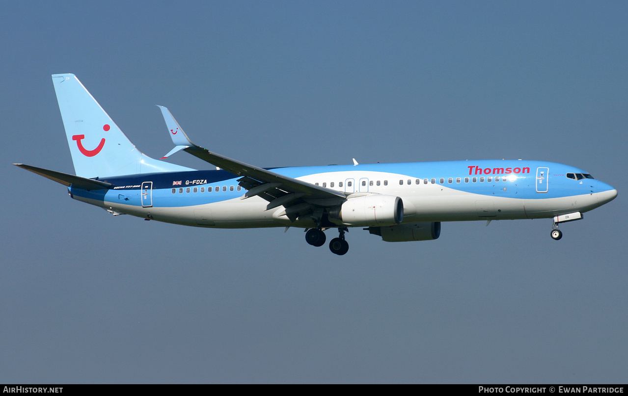 Aircraft Photo of G-FDZA | Boeing 737-8K5 | Thomson Airways | AirHistory.net #497661