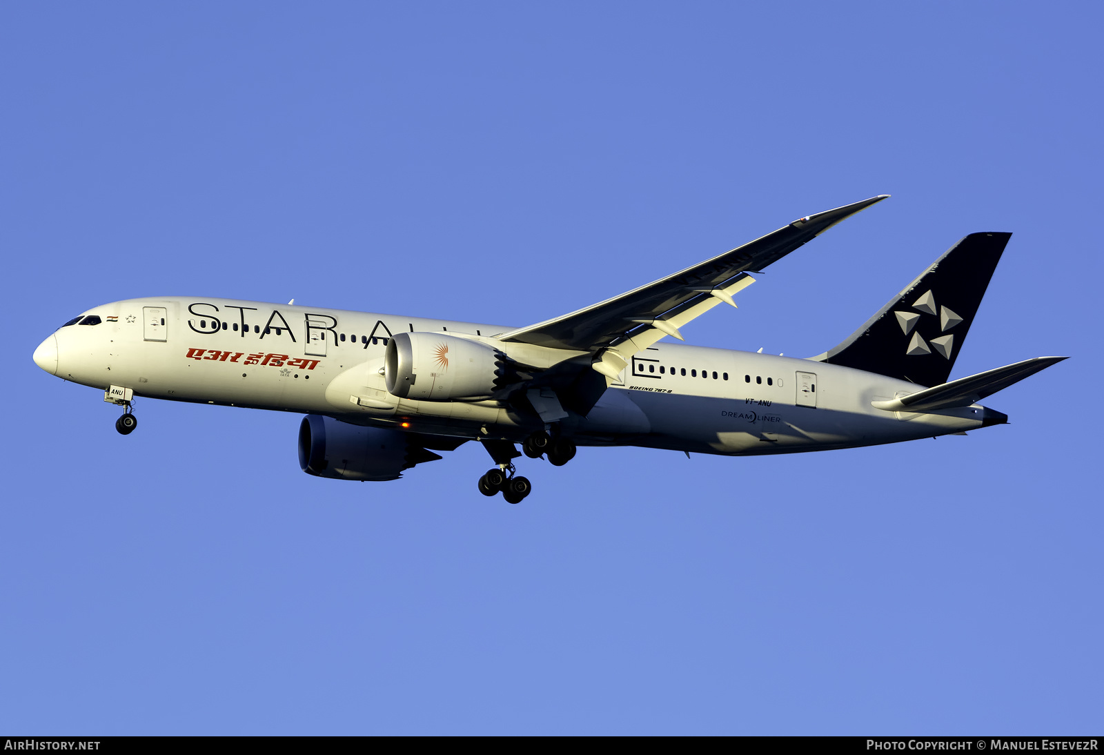 Aircraft Photo of VT-ANU | Boeing 787-8 Dreamliner | Air India | AirHistory.net #497725