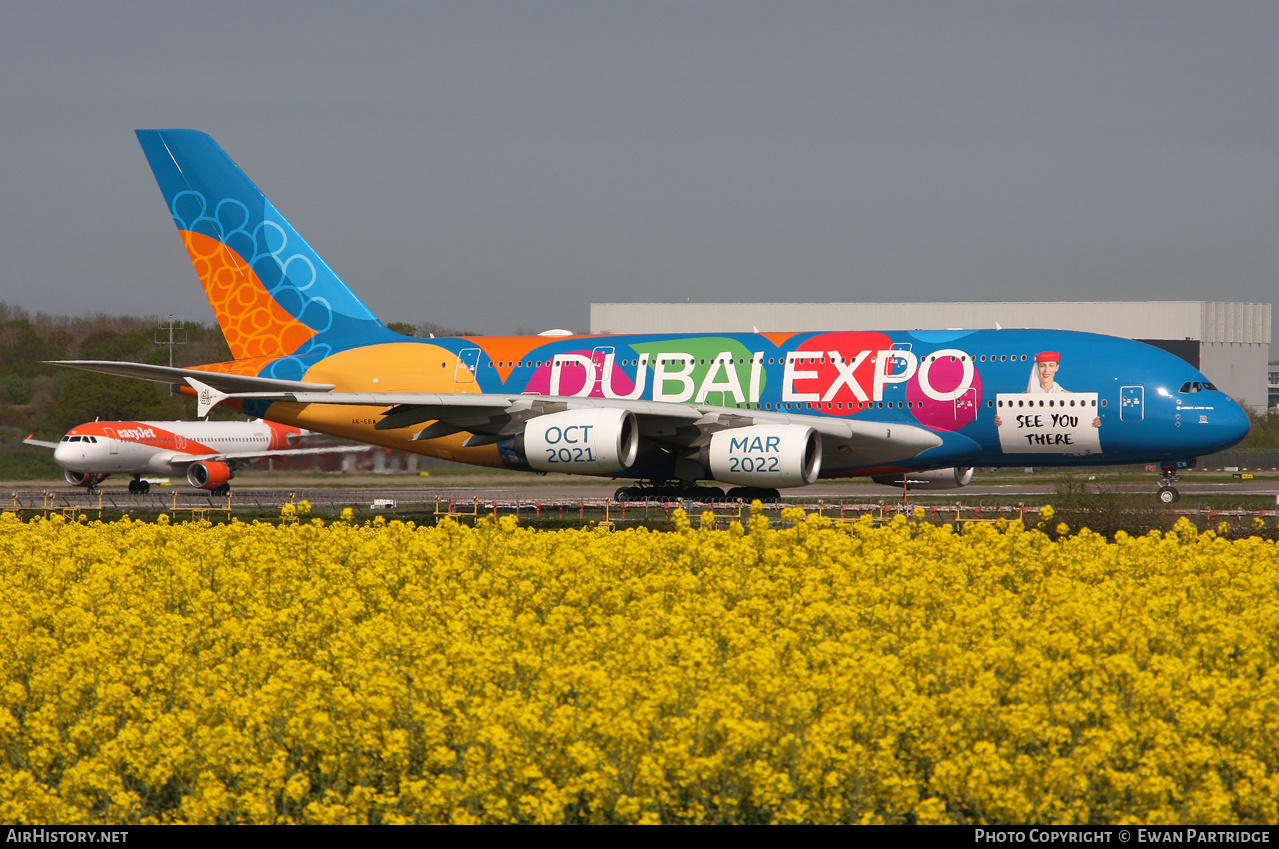 Aircraft Photo of A6-EEW | Airbus A380-861 | Emirates | AirHistory.net #497730