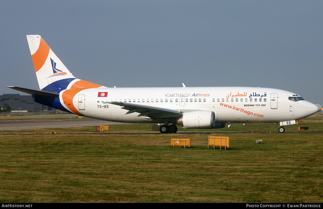 Aircraft Photo of TS-IEE | Boeing 737-33A | Karthago Airlines | AirHistory.net #497825