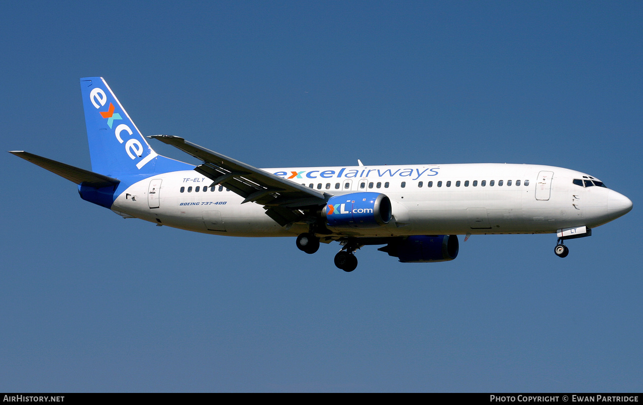 Aircraft Photo of TF-ELY | Boeing 737-4Q8 | Excel Airways | AirHistory.net #497842